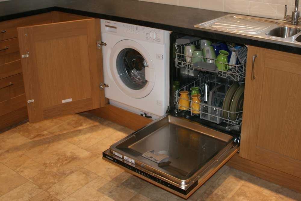 Как встроить посудомоечную машину в кухню