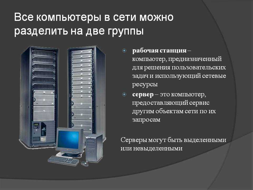 Как выбрать используемый компьютер. Компьютерная рабочая станция. Сервер это компьютер предоставляющий. Компьютеры сети разделяются на. Типы компьютеров серверы.