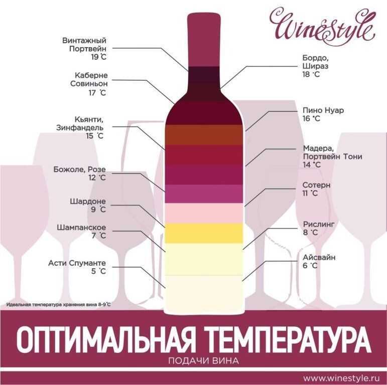О температуре вина в винном шкафу: при какой температуре хранить вино?